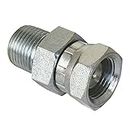 Apache 39004378 1/2" Male Pipe x 1/2" Female Pipe Swivel, 1/32 Restricted, Hydraulic Adapter
