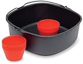 Philips Kitchen Appliances Master Accessory Kit with Baking Pan and Silicone Muffin Cups, XXL Models, Black