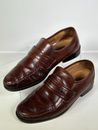 Mocassini Clarks extra larghi in pelle scarpe slip-on marroni UK 8 formali da uomo
