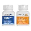 OmegaXL Powerful Joint and Muscle Support Supplement (60 Count) & TurmericXL Healthy Inflammatory Response Supplement (30 Count)