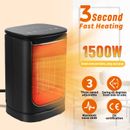 1500W Portable Electric Ceramic Space Heater Fan Room Adjustable Thermostat USA
