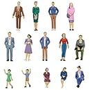 P3001 28pcs 1:30 Painted Figures I Scale Standing and Seat People Assorted Poses Model Trains