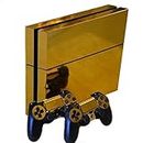 Honbay® Gold Glossy Decal Skin Sticker for Playstation 4 PS4 Console+Controllers