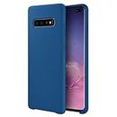 TUDIA TPU Silicone Case Compatible with Samsung Galaxy S10 Plus / S10+ Case, Smooth Lightweight Shockproof Ultra Slim Silicone Protective Cover for Galaxy S10+ / S10 Plus - Blue
