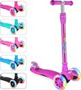 Scooters for Kids 3 Wheel Kick Scooter for Toddlers Girls & Boys, 4 Adjustable H
