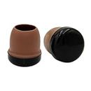 Flyshop 16PCS [19 to 25mm] Durable Round Chair Leg Caps with Smooth Teflon Pads [Prevent Scratches & Reduce Noise] Protective Caps Floor Protectors Chair Glides Carpet, Brown