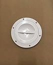 Automotive Authority LLC 4" White Round Access Hatch Cover Deck Plate for RV Marine Boat (White)