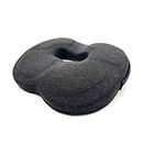 Gautio Coccyx Seat Cushion, Tailbone Hemorrhoid Cushion Pain Relief for Sores & Sciatica, Soft Memory Foam Donut Pillow with Non-Slip Bottom for Office, Gaming Desk Chairs (Black)