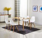2 Dining Lounge Cafe Kitchen Retro Replica EAMES Modern Chair Solid Wood Leg