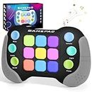 Fast Push Game Fidget Toys Handle, Flashing Handheld Game for Kids Teens Adults, Electronic Brain & Memory Game, Quick Push Buttons Gamepad, Xmas Birthday Gifts STEM Toys for Boys Girls (Grey - B)