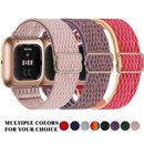 Reloj de pulsera elástico de nailon para Fitbit Versa 4 3 2 1 1 Lite Sense 2 correa