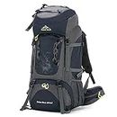 70L Camping Hiking Backpack Large ty Mountaineering Pack Waterproof Travel Backpack QIUNI
