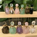 Collar de piedras preciosas curativas de cristal de cuarzo natural botellas de perfume decoración