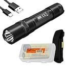 Nitecore MH11 USB-C Rechargeable EDC Flashlight, 1000 Lumen with Two Batteries and LumenTac Organizer