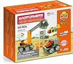 MAGFORMERS Amazing Construction 50Piece, Wheels, Orange Colors, Educational Magnetic Geometric Shapes Tiles Building STEM Toy Set Ages 3+