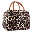 1pc Leopard Printed Lunch Bag, Leakproof Insulated Lunch Box Bag, Lunch Tote Bag, Cooler Bag, For Camping Picnic Essential, For Teenagers And Workers At School, Classroom, Canteen, Back School