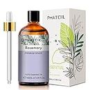 PHATOIL Rosemary Essential Oil 100ML, Pure Premium Grade Rosemary Essential Oils for Diffuser, Humidifier, Aromatherapy, Candle Making