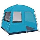 Tenda 6-8 Persone Extra Large Person Tents, 2 Big Doors Instant Tent for Family Easy Setup Family Camping Tents Beach Tent Space for 2/4/6/8/10/12 People Man (Blue)