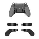 Mcbazel Metal Stainless Steel Paddles Trigger for Xbox Elite/Xbox Elite 2, Replacement Parts Accessories Kits Metal Paddles Compatible with Xbox Elite/Xbox Elite 2 Controller - 4 Pcs (Black)