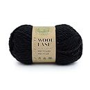 Lion Brand Yarn 643-153S Wool-Ease T&Q Recycled Garn, Schwarz, 1 Pack