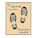 Car Accessories 110 GSM Paper Car Disposable Foot Mat for Passenger Car, Bus, Van, Truck, Crew Cab, Trailer, SUV, ATV (Brown, 18 x 23 Inches) (Pack of 50)