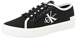 Calvin Klein Jeans Women's Skater Vulcanized Low CS ML MR YW0YW01453 Sneaker, Black (Black/Bright White), 6 UK