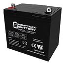 Mighty Max Battery 12V 55AH Battery for Hoveround Invacare