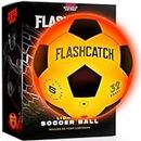 FlashCatch Light Up Soccer Ball - Glow in the Dark NO 5 Sports Gear Gifts for Boys & Girls 8-15+ Year Old Kids, Teens Gift Ideas Cool Boy Toys Ages 8 9 10 11 12 13 14 15 Glowing Night Activity Medium