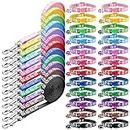 Amylove 48 Pcs Dog Collar and Leash Set, Polypropylene Adjustable Puppy Collars for Medium Dogs Small Dogs Pet Dog Walking Training with Hook and Buckle (Multicolor,Paws Pattern)