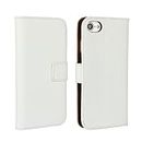 iPhone 7 Plus / iPhone 8 Plus Wireless Charging Compatible Wallet Flip Leather Premium Folio Phone Cover [Kickstand] [Cash & Card Slots] [Magnetic Closure] (White, iPhone 7 Plus / iPhone 8 Plus)