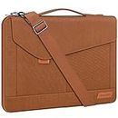 DOMISO 17-17.3 Inch Laptop Sleeve Bag Business Briefcase Messenger Bag Compatible with 17.3" Dell Computer/HP Pavilion 17/ProBook 470/MSI GS73VR Stealth PRO/Dell/Lenovo/Acer/ASUS ,Brown