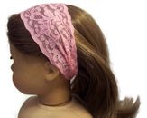 Pink Stretchy Lace Headband made for 18" American Girl Doll Clothes Accessories