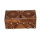 W.S.HANDICRAFTS Wooden Jewellery Box for Women | Handcrafted Wooden Box for Storage and Organization | Wedding Gift for Women | Jewel Box for Gold Jewellery
