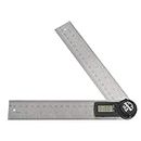 Trend 7 inch Stainless Steel Digital Angle Finder Ruler, Precise Internal & External Measurements, DAR/200, Silver