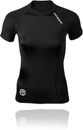 Camiseta térmica de corzo para mujer QD zona térmica top, negra, XL