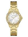 GUESS Women White Round Stainless Steel Dial Analog Watch-U1349L2M