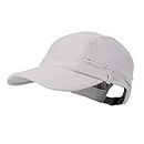 HOSSMOINS UPF 50+ Outdoor Hat Foldable Sports Cap, One Size Fits All Running Cap for Men & Women (Light Gray)
