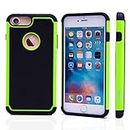 32nd ShockProof Series - Dual-Layer Shock and Kids Proof Case Cover for Apple iPhone 7, 8, SE (2020) & SE (2022), Heavy Duty Defender Style Case - Green