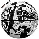 AND1 Street Art 27.5 Basketball : Youth Sized Rubber Streetball for Indoor and Outdoor Use, Deep Channel Construction and Durability, Ideal for Boys and Girls Ages 9-11, Includes 10” Pump