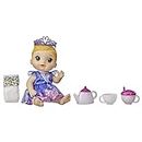 Baby Alive Tea 'N Sparkles Baby Doll,Color-Changing Tea Set,Doll Accessories,Drinks&Wets,Blonde Hair Toy for Kids Ages 3&Up,Multicolor, 8 Pcs