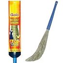 Gala No Dust Broom For Floor Cleaning, broom stick for home floor cleaning, Jhadu for home cleaning, Made of washable Fibers (Pack of 1)