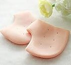 T TOPLINE Silicone Gel Heel Cups Cushion Insoles Soles Pain Relieve Foot Protectors Spur Support Shoe pad High Heel Inserts for Women and Men (Half Heel)