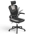 Racingreat gaming chair office chair, Headrest&Lumbar Pillow, PU Leather Ergonomic Office Chair Computer Chair for Gamer Office Home Adult Teenager (Grey)