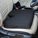 FOVERA Car Seat Cushion for Long & Comfortable Drive -Back Pain Relief,Orthopedic U-Cut Out Wedge Foam Cushion (L - Above 80kg Wt, Black Mesh)