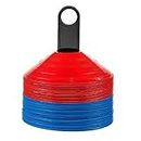 Tesion Premium Soccer Cones, 50 Pack Football Training Discs with Carry Bag and Holder, Versatile Agility Practice Equipment Set for Basketball, Hockey, Baseball, Field Cone Markers, Sports & Games