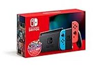 Nintendo Switch w/ Neon Blue & Neon Red Joy-Con + Mario Kart 8 Deluxe (Full Game Download) + 3 Month Switch Online Individual Membership