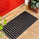 CASA-NEST Rubber Hollow Zoom Outdoor Door Mat (Black, 18x30 inch)