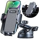 Rorhxia 3-in-1 Phone Mount for Car [2024 Most Stable and Flexible Suction Cup] Vent Dashboard Windshield Cell Phone Holder Car Fit for iPhone 15 14 13 12 Pro Max Samsung S23 S22 S21 All Phone