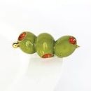 nf nora fleming Olive You so Much (Olive) - Hand-Painted Ceramic Decor - Minis for The Home and Office