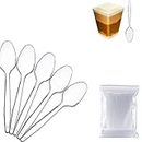 Mini Clear Plastic Spoons,100pcs Plastiklöffel,Dessertlöffel für Desserts,Strapazierfähige Dessertlöffel,Wiederverwendbaren Plastiklöffel für Party,Camping